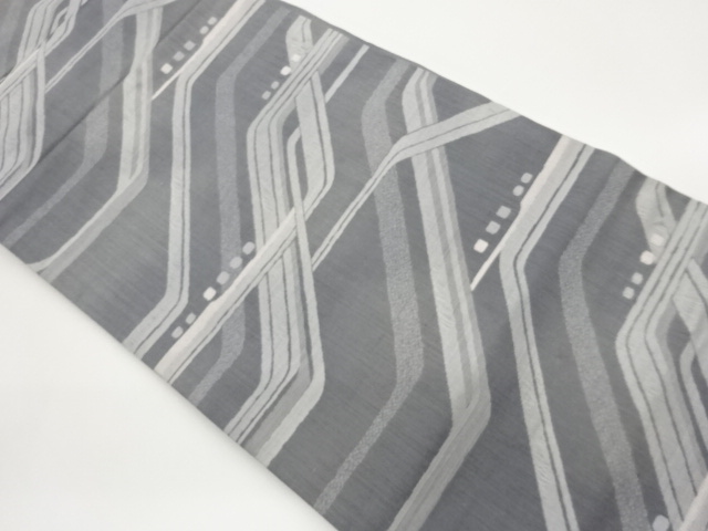 幾何学模様織出し名古屋帯